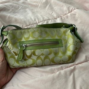 Vintage green coach purse